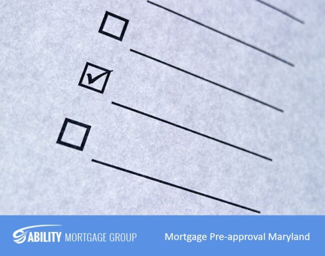 Mortgage Pre-approval Maryland